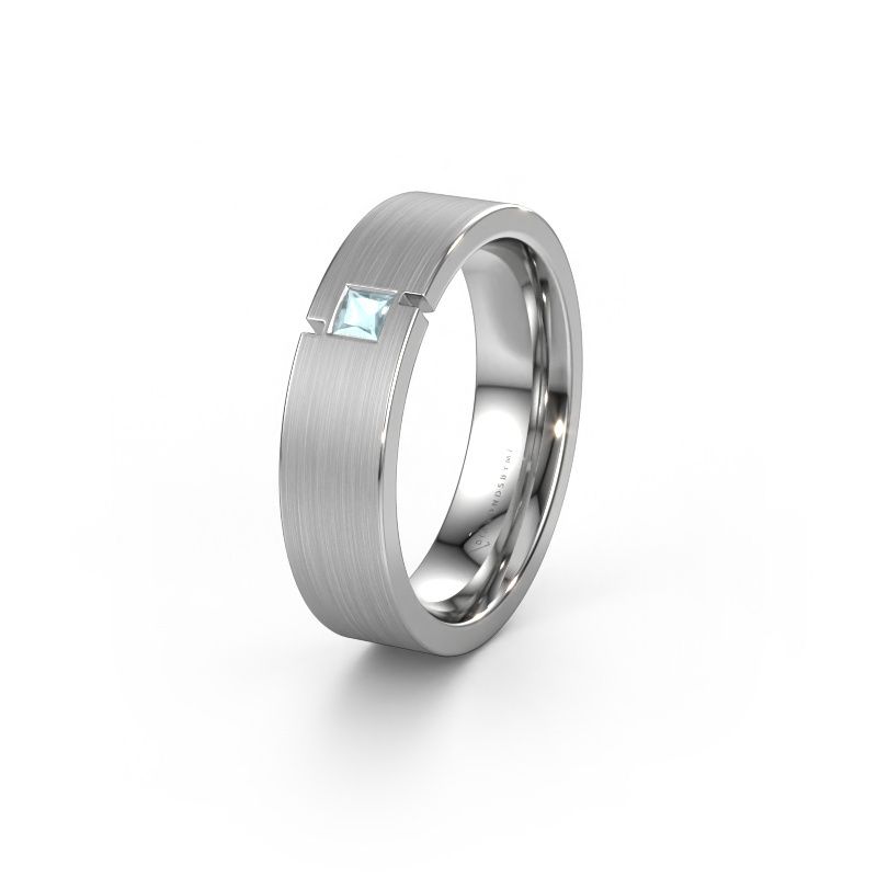 Ehering WH2040L 585 Weißgold Aquamarin ±5,5x2.2 mm