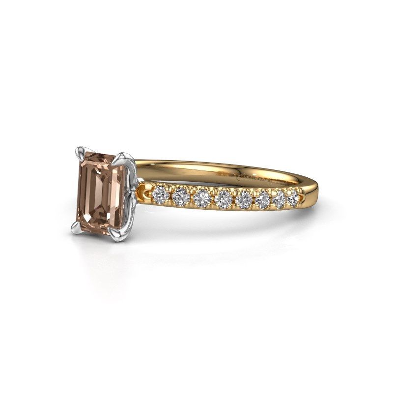 Afbeelding van Verlovingsring Crystal EME 2 585 goud bruine diamant 0.90 crt
