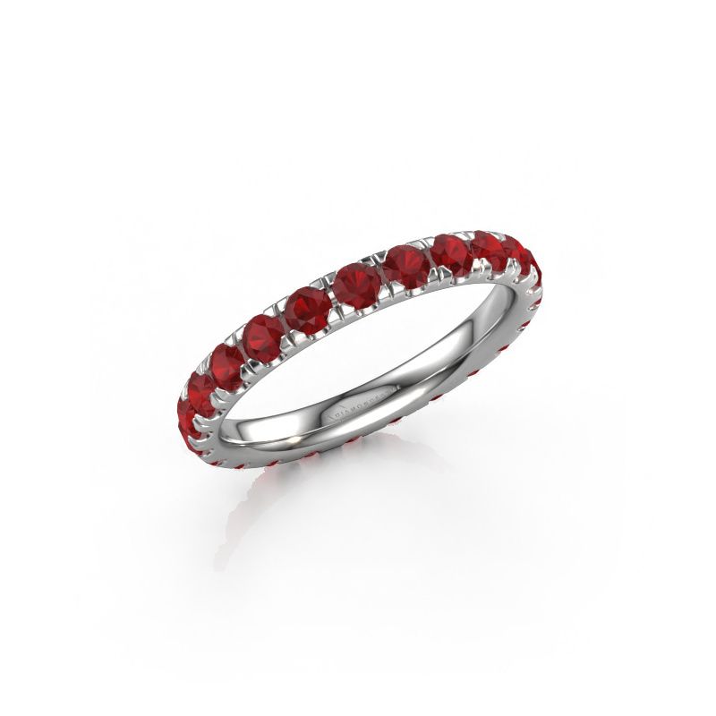 Ring Jackie 2.5 950 platina robijn 2.5 mm