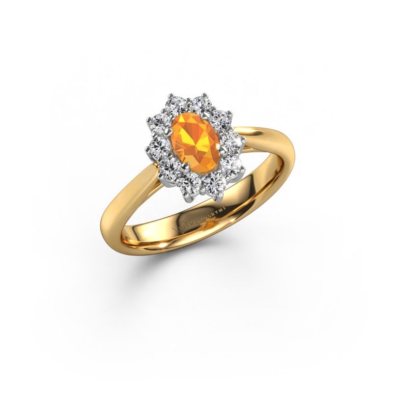 Engagement ring Leesa 1 express 585 gold citrin 6x4 mm