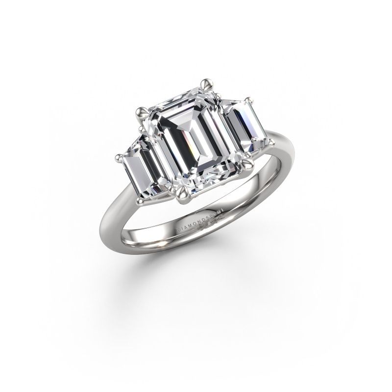 Engagement ring Maggie EME 585 white gold lab grown diamond 3.30 crt