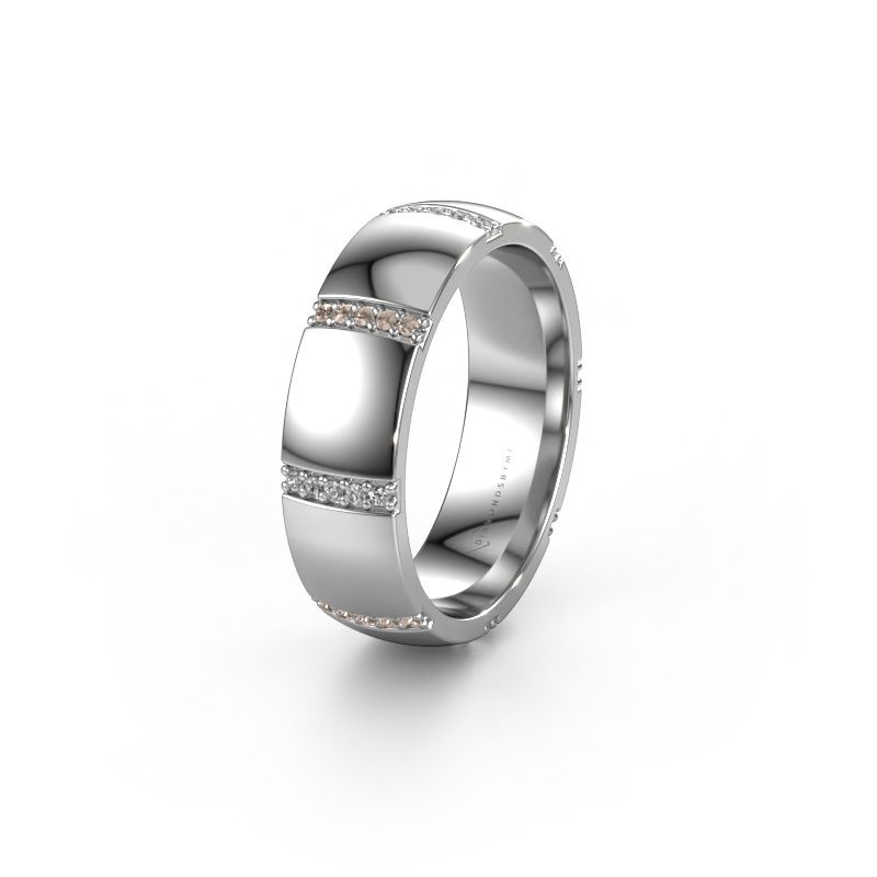 Ehering WH2124L26B 585 Weißgold Braun Diamant ±6x2 mm