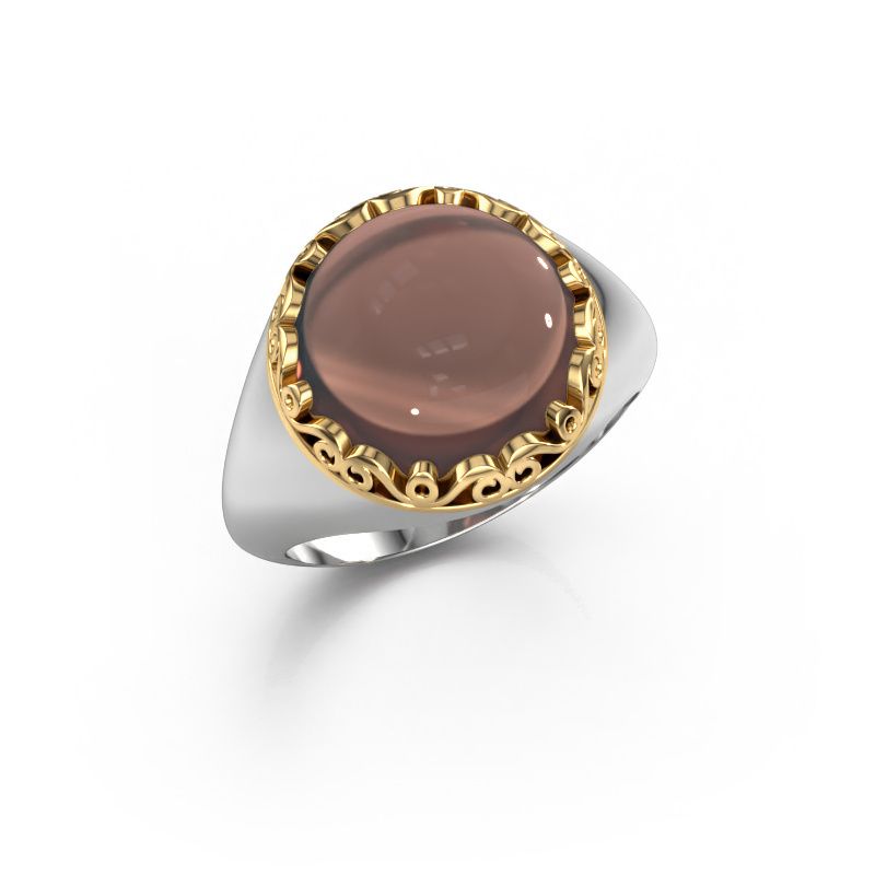 Ring Birgit 585 Weißgold Rauchquarz 6 mm