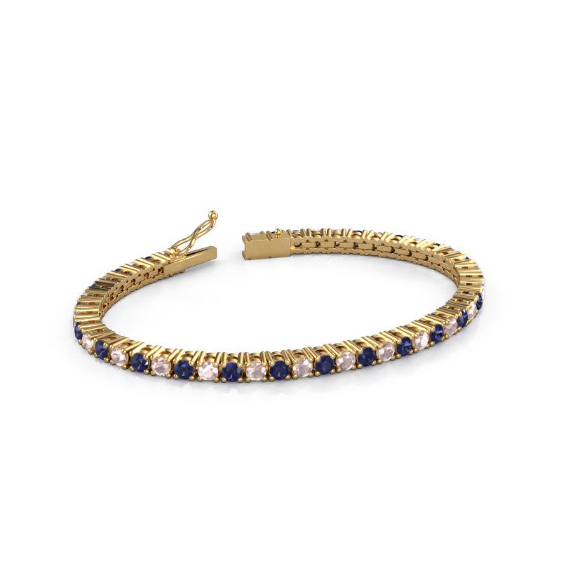 Tennis bracelet Karin 3.5 mm 585 gold morganite champagne 3.5 mm