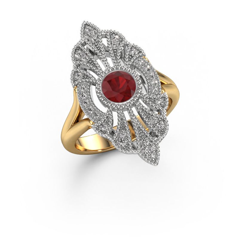 Engagement ring Hanna 585 gold ruby 5 mm