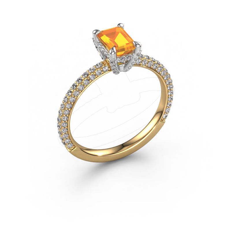 Engagement ring Saskia EME 2 585 gold citrin 6.5x4.5 mm