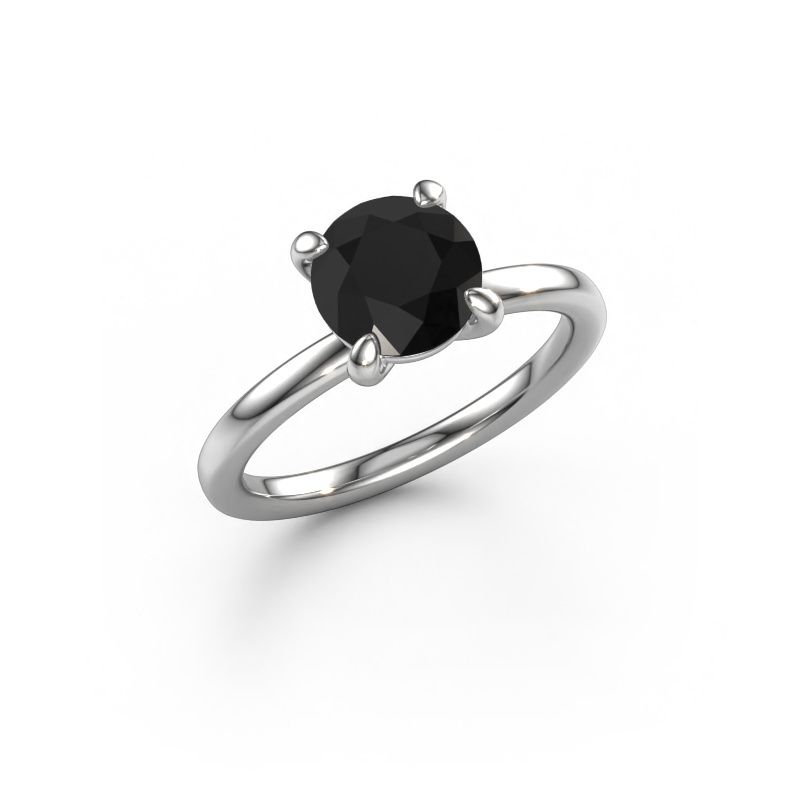 Verlobungsring Simone RND 1 950 Platin Schwarz Diamant 1.85 crt