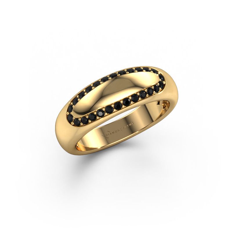 Ehering Danique 585 Gold Schwarz Diamant ±6x3 mm