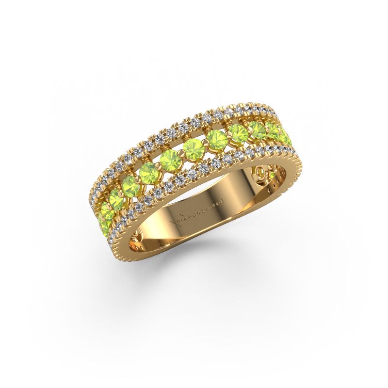 Ring Elizbeth 1 585 gold peridot 2 mm