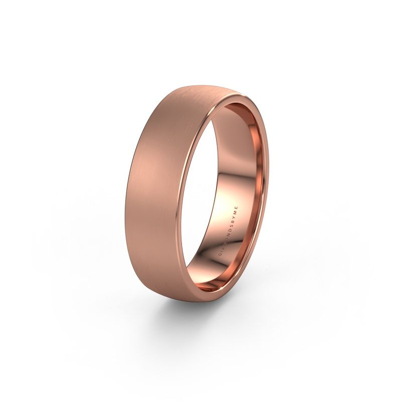 Wedding ring WH0100M26AM 585 rose gold ±6 x 1.7 mm