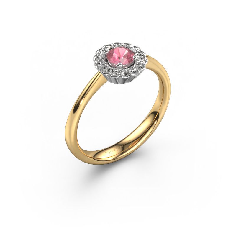 Engagement ring Debi 585 gold tourmaline pink 4.2 mm