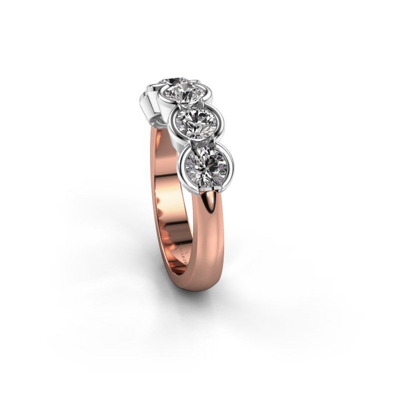 Afbeelding van Ring Lotte 5 585 rosé goud diamant 1.25 crt