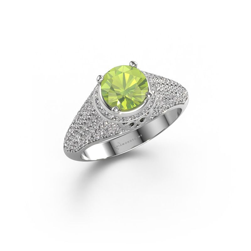Ring Sharee 950 Platin Peridot 6.5 mm