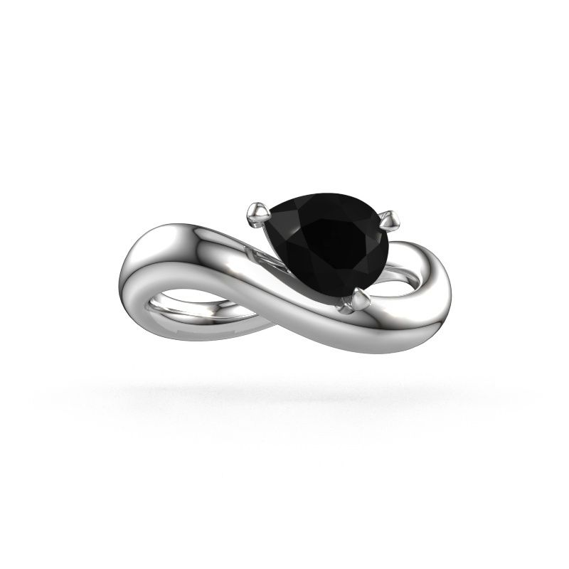 Verlobungsring Chloe PER 950 Platin Schwarz Diamant 1.25 crt