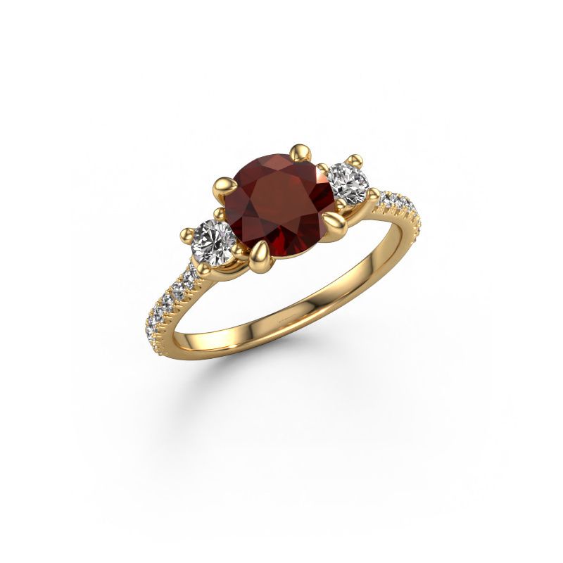 Verlobungsring Jesica 585 Gold Granat 6.8 mm