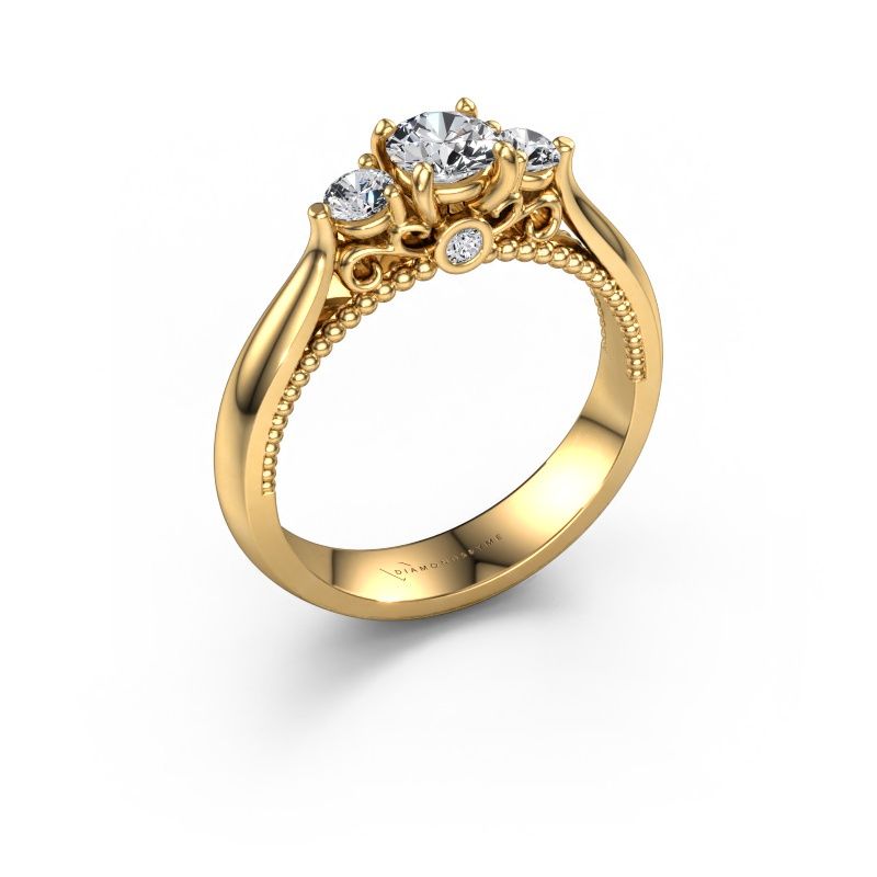Engagement ring Tiffani 585 gold lab-grown diamond 0.64 crt
