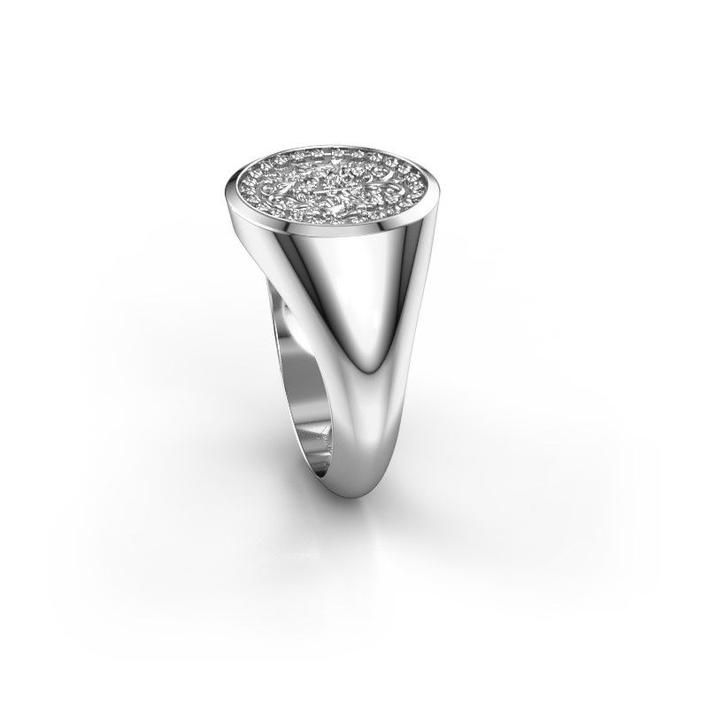 Image of Family crest ring dex<br/>950 platinum