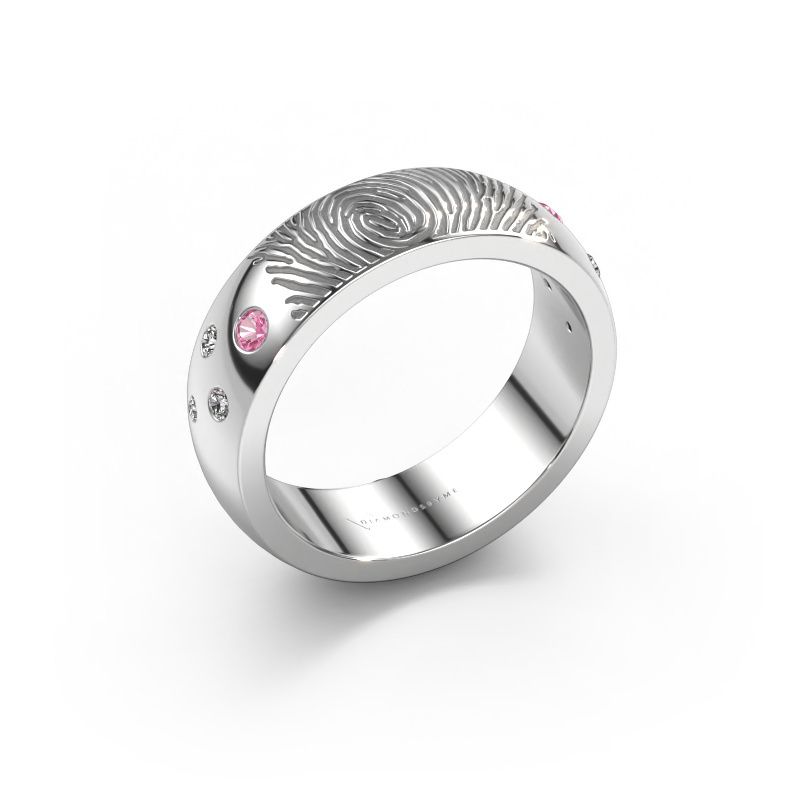Alliance Minke 585 or blanc ±6x2.3 mm saphir rose