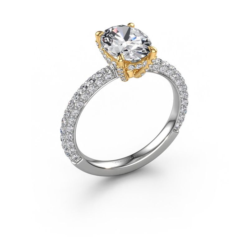 Verlobungsring Saskia 2 OVL 585 Weißgold Lab-grown Diamant 2.508 crt