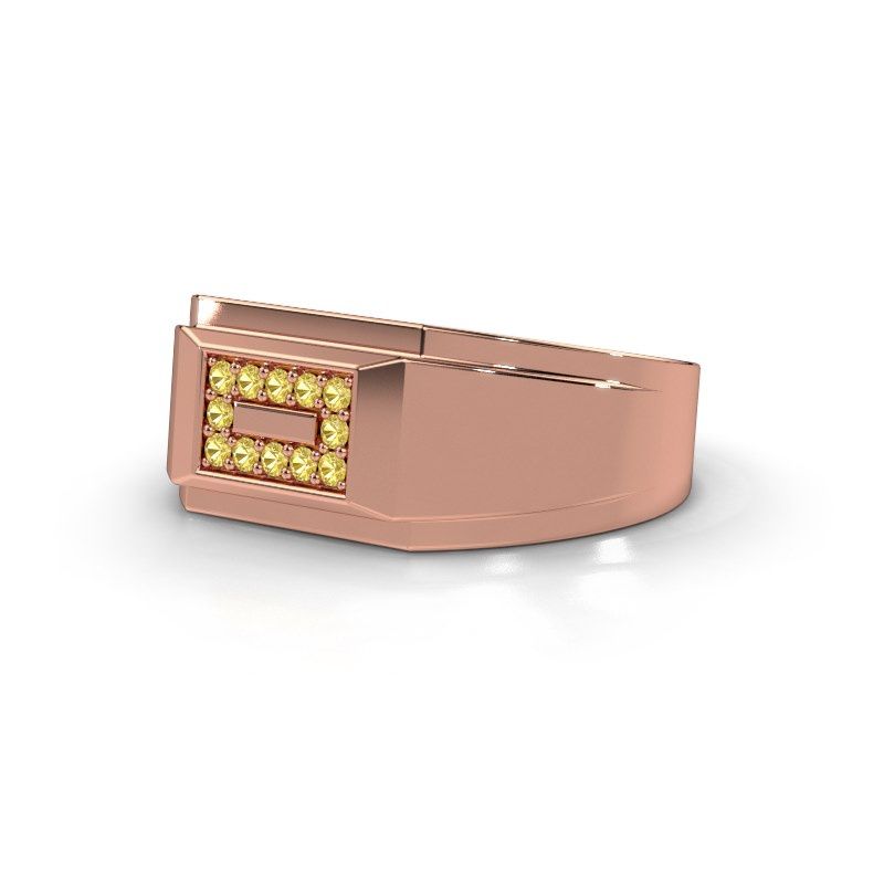 Image de Bague pour homme Roan<br/>585 or rose<br/>Saphir jaune 1.5 mm