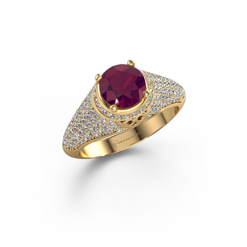 Ring Sharee 585 gold rhodolite 6.5 mm