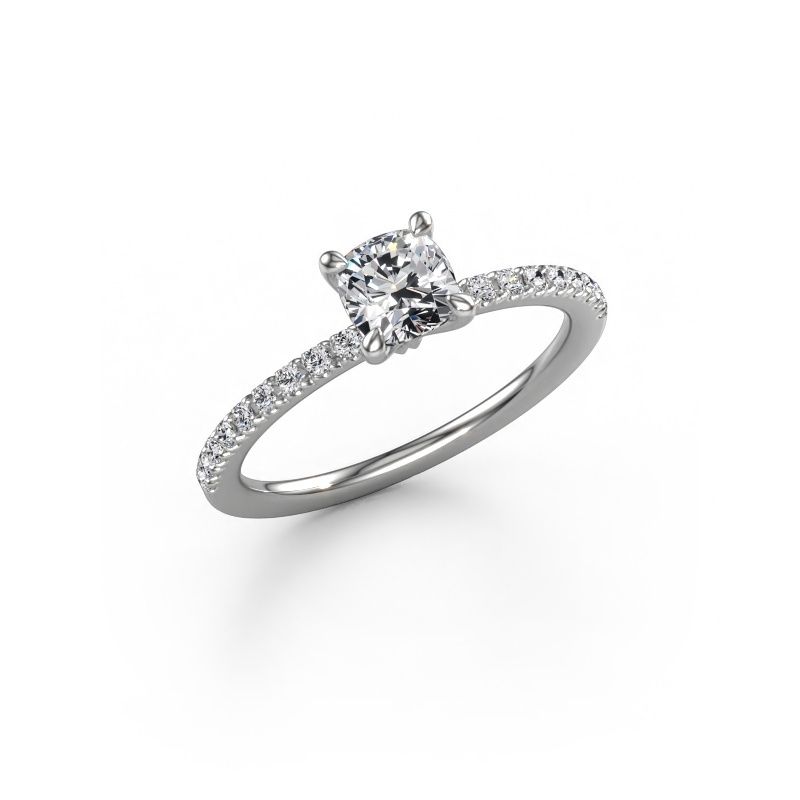 Bague de fiançailles Crystal CUS 2 950 platine diamant 0.880 crt