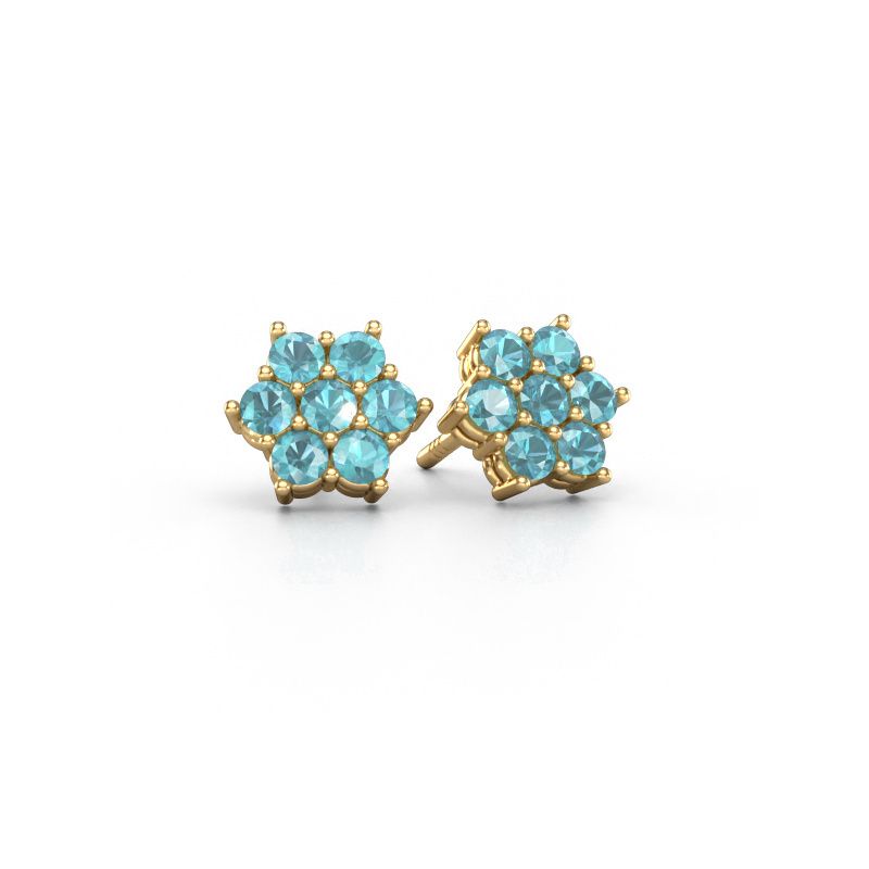 Ohrsteckers Bonita 585 Gold Blau Topas 2.4 mm