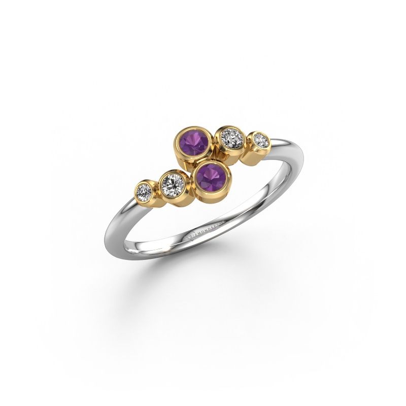 Ring Lonnie 585 white gold amethyst 2.5 mm