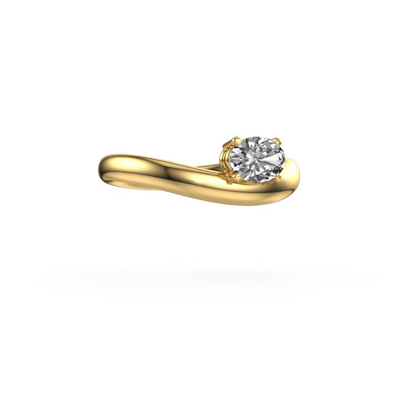 Engagement ring Floor OVL 585 gold diamond 0.80 crt