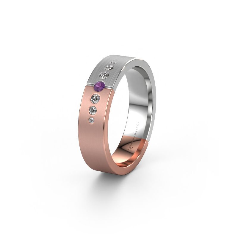 Ehering WH1101L15SAM 585 Roségold Amethyst ±5 x 1,7 mm