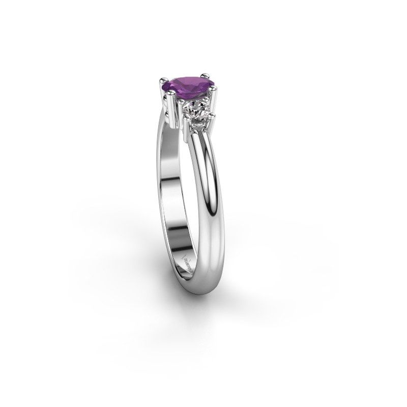 Image de Bague de fiançailles Karie<br/>585 or blanc<br/>Améthyste 5x3 mm