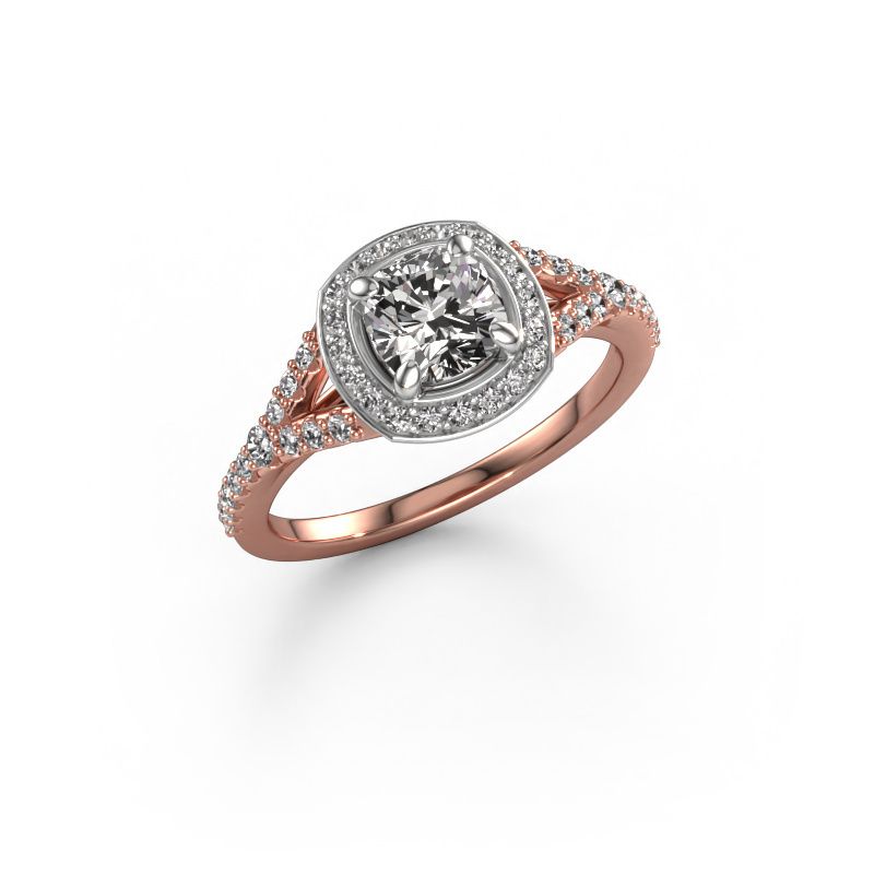 Verlovingsring Pamela CUS 585 rosé goud diamant 1.362 crt