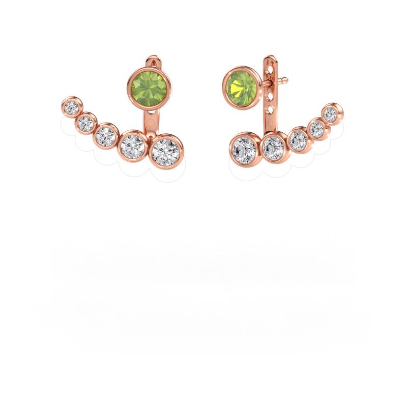 Earrings Wendy 585 rose gold peridot 5 mm