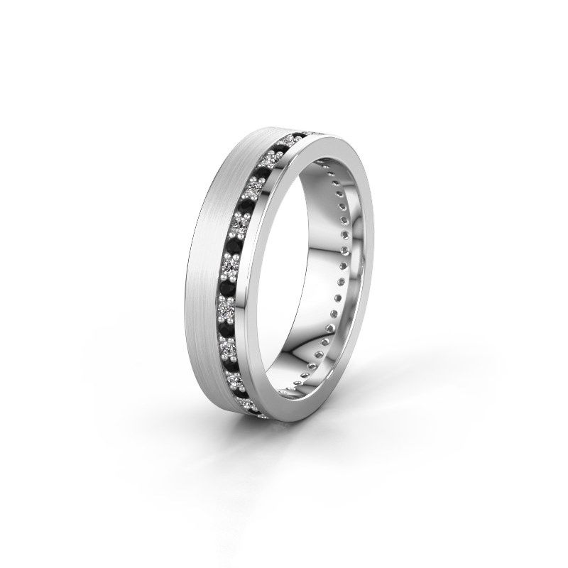 Afbeelding van Trouwring WH0303L15BPM 950 platina zwarte diamant 0.484 crt ±5x2 mm