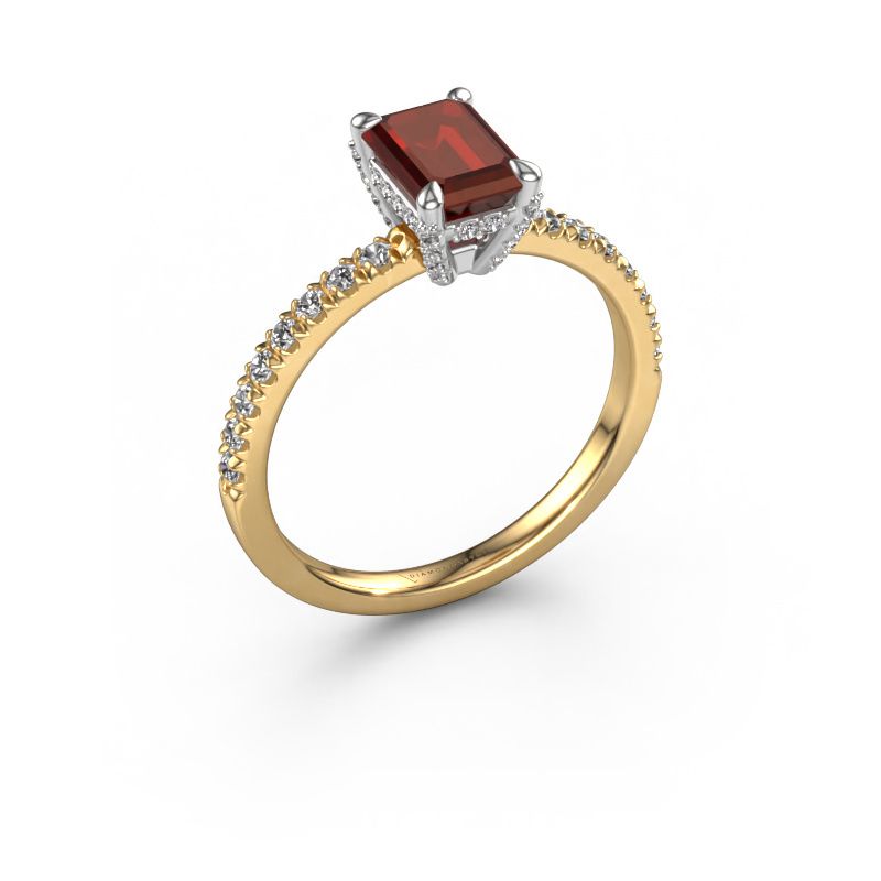 Engagement ring Saskia EME 1 585 gold garnet 7x5 mm