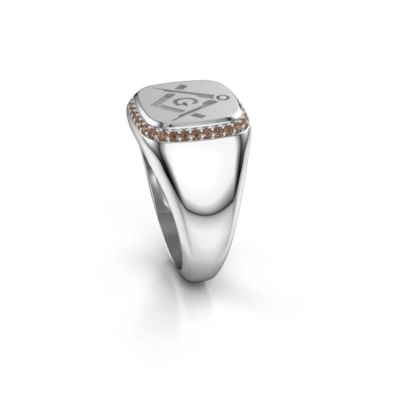 Image of Men's ring Johan<br/>950 platinum<br/>Brown diamond 0.255 crt