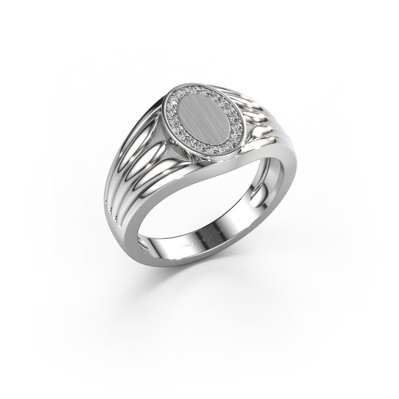 Pinky ring Marinus 950 platinum diamond 0.15 crt