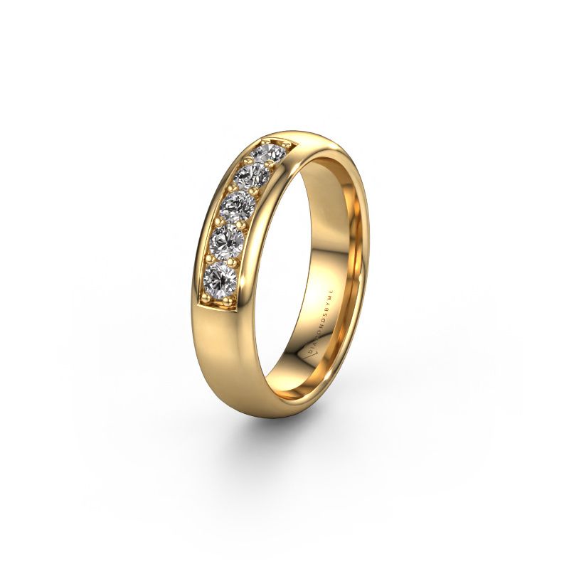 Wedding ring WH0111L35BP 585 gold lab-grown diamond ±5x2 mm