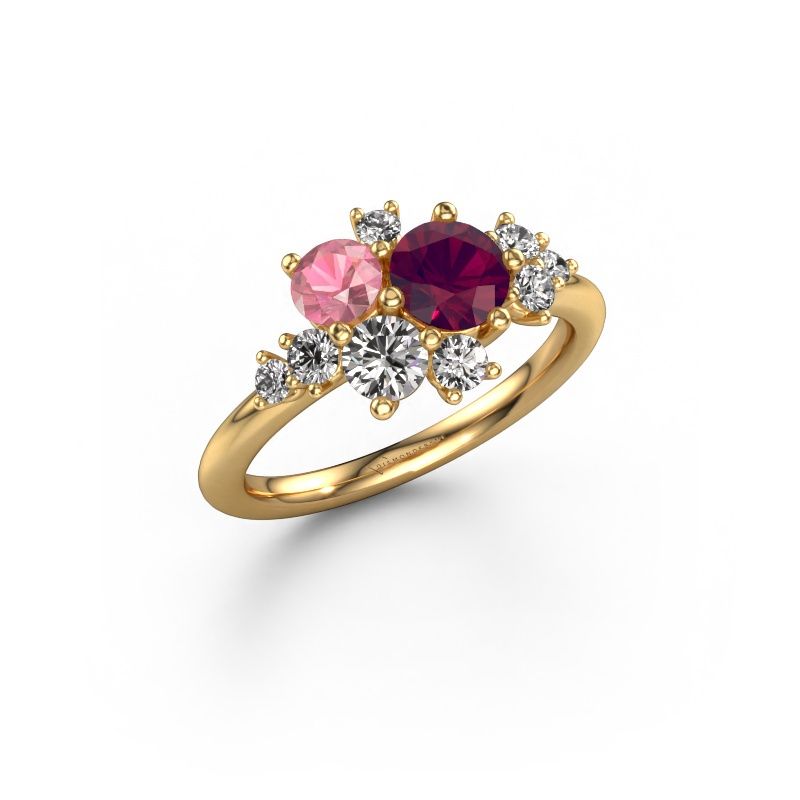 Ring Veronica 585 goud rhodoliet 5.4 mm