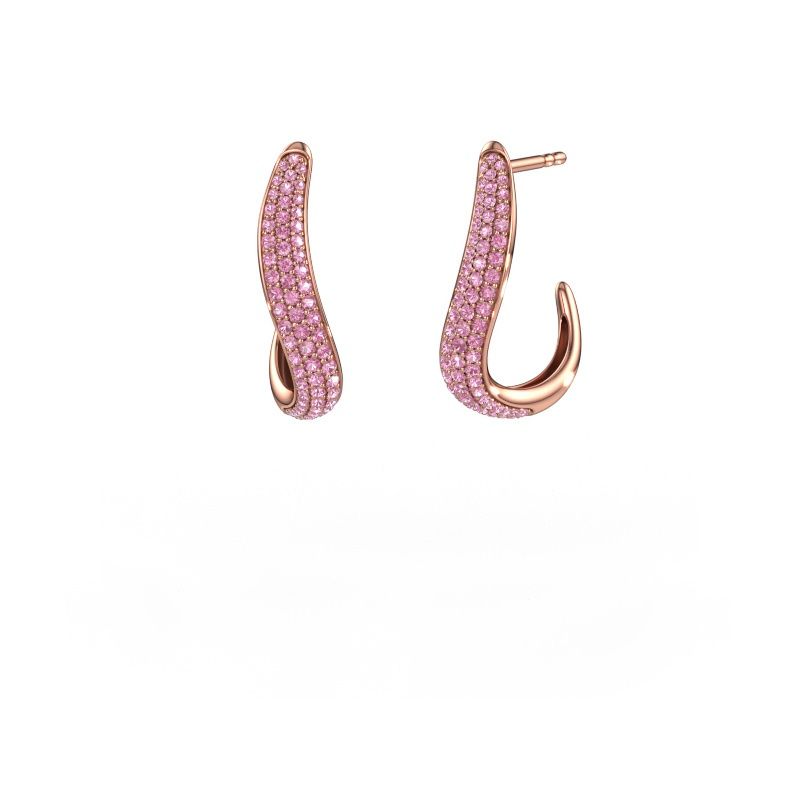 Ohrringe Dina 2 585 Roségold Pink Saphir 0.8 mm