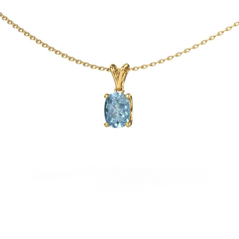 Pendant Sam CSH 585 gold blue lab grown diamond 6.8x5.2 mm