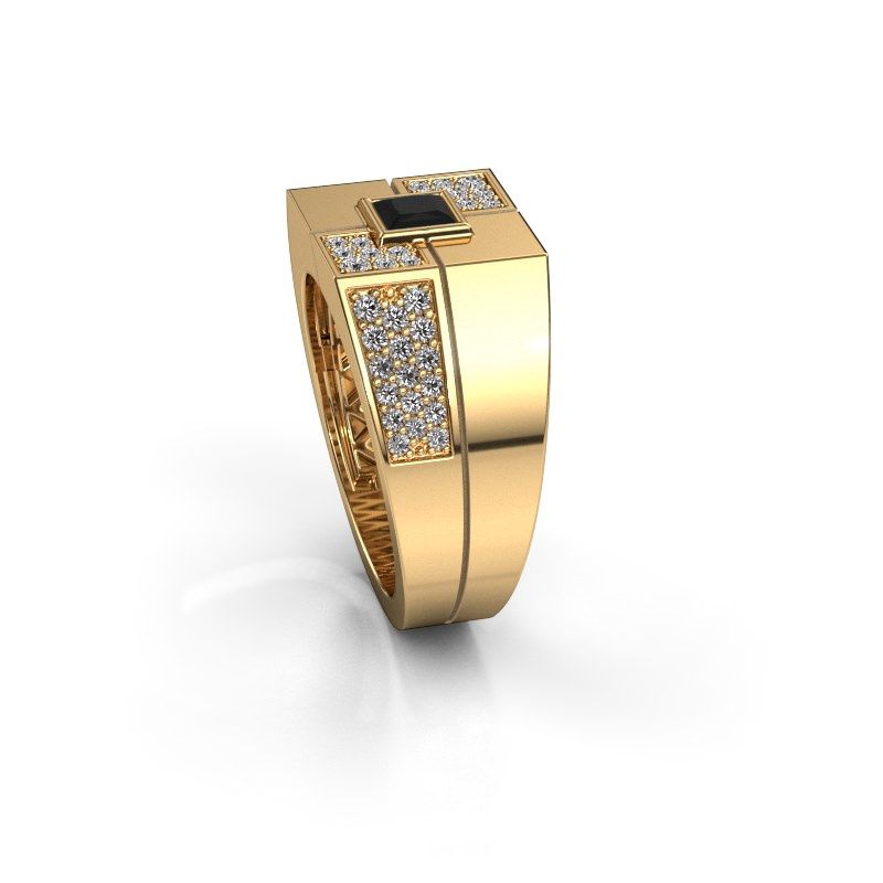 Afbeelding van Heren ring Rogier<br/>585 goud<br/>Zwarte diamant 1.002 crt