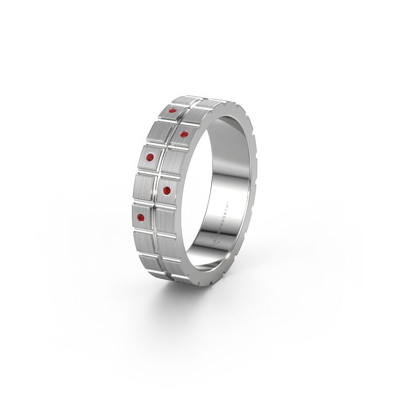 Bague d'amitié WH2011L 950 platine rubis ±5 x 1,8 mm
