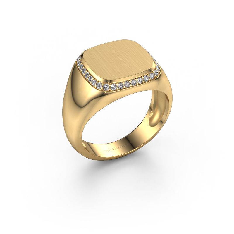 Men's ring Jesse 1 585 gold zirconia 1.2 mm