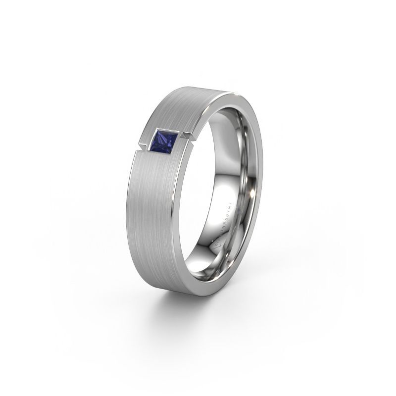 Wedding ring WH2040L 950 platinum sapphire ±0.22x0.09in