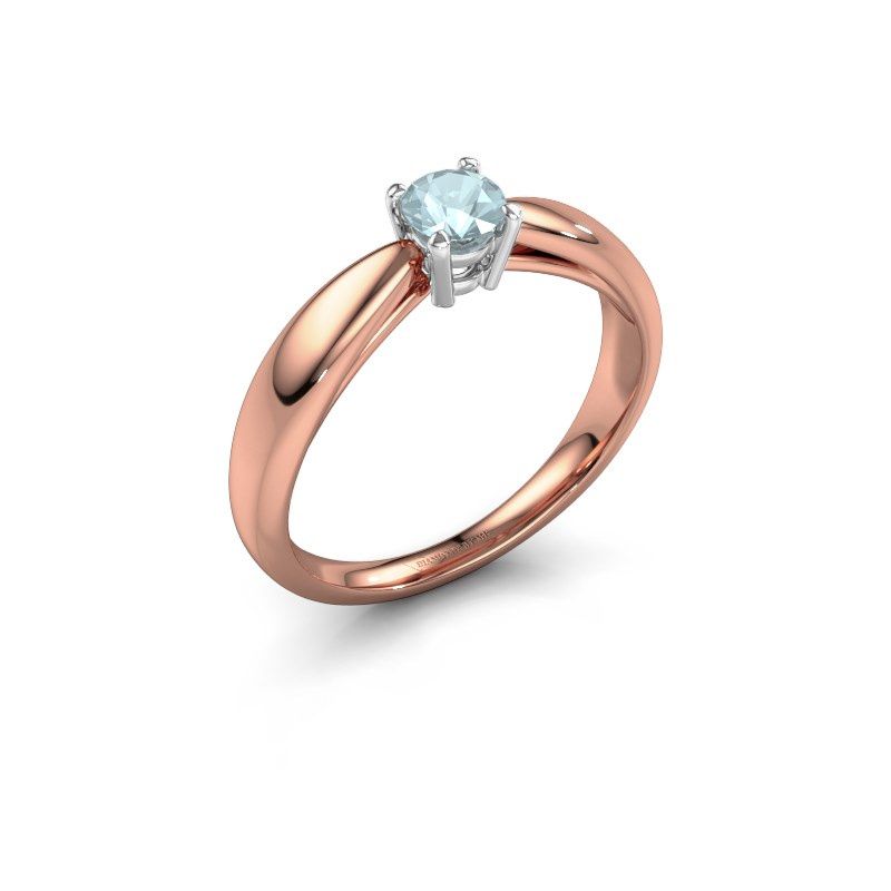 Image de Bague de fiançailles Nichole<br/>585 or rose<br/>Aigue-marine 4.2 mm