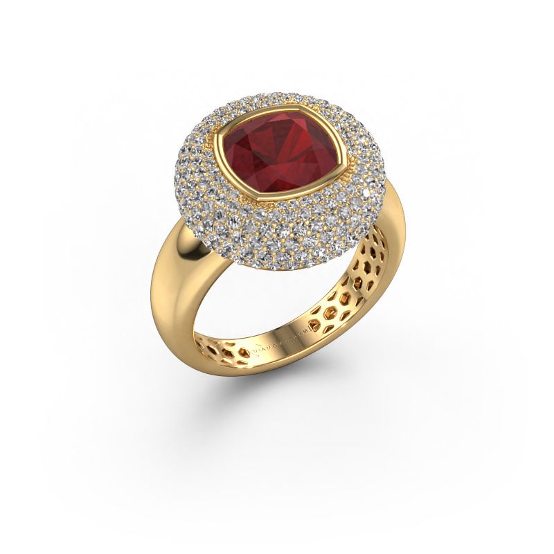 Ring Keshia 585 Gold Rubin 8 mm