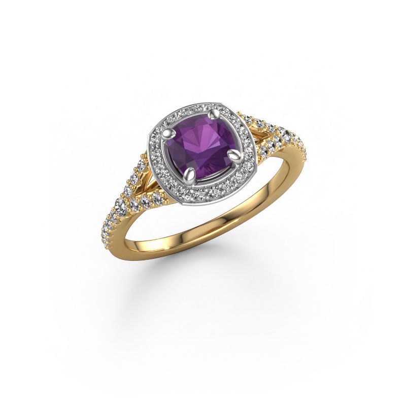 Verlovingsring Pamela CUS 585 goud amethist 5.5 mm