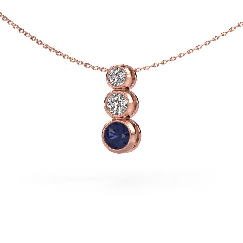 Anhänger Linda 585 Roségold Saphir 5 mm