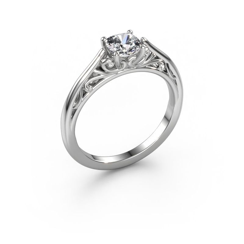 Bague de fiançailles Shannon cus 950 platine diamant synthétique 0.70 crt